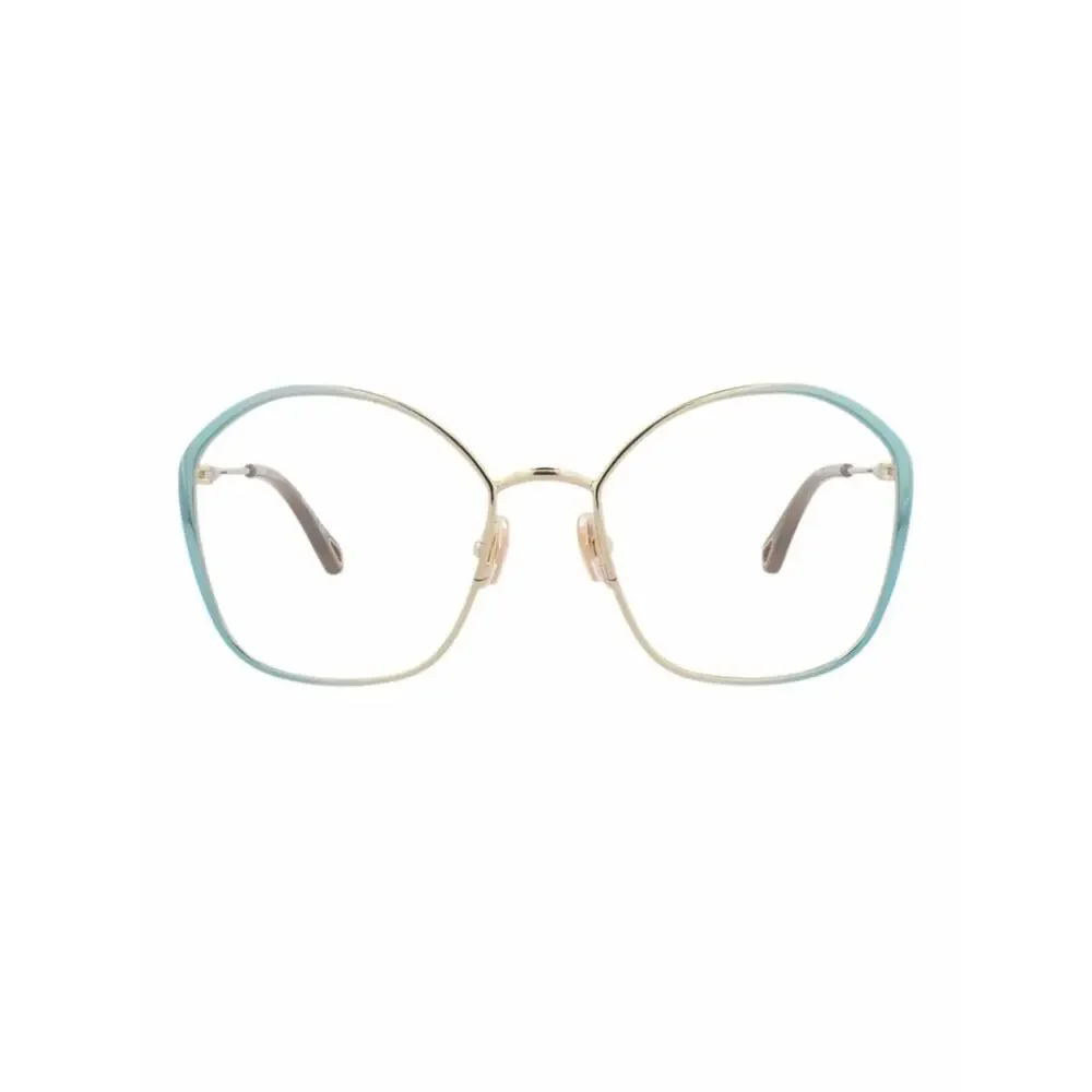 NEW!!! CHLOE Teal Rim Gold Metal Butterfly Optical Glasses CH0017O 005 Authentic